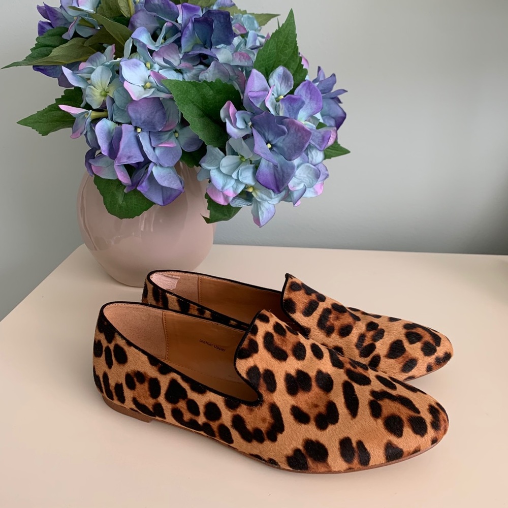 J. Crew Factory Leopard Loafers